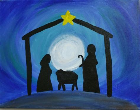 Simple Nativity Painting at PaintingValley.com | Explore collection of ...