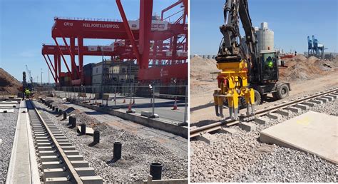 Peel Ports rail construction on ballast bed – phase 2 completed - Bemo Rail