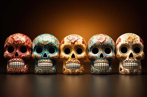 Premium Photo | Handpainted ceramic Calacas figurines for Day of the ...