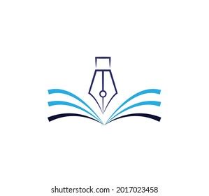 Book Pen Logo Design Template Trendy Stock Vector (Royalty Free) 2017023458 | Shutterstock