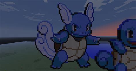 Wartortle Pixel Art Minecraft Project