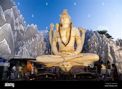 Lord Shiva statue at the Shivoham Shiva Temple, located in Bangalore city in Karnataka, India ...