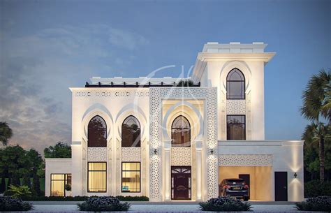 White Modern Islamic Villa Exterior Design by Comelite Architecture ...