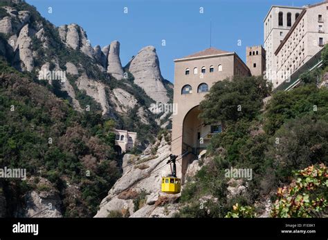 Montserrat cable car Stock Photo - Alamy