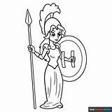 Greek God Coloring Pages Athena sketch template