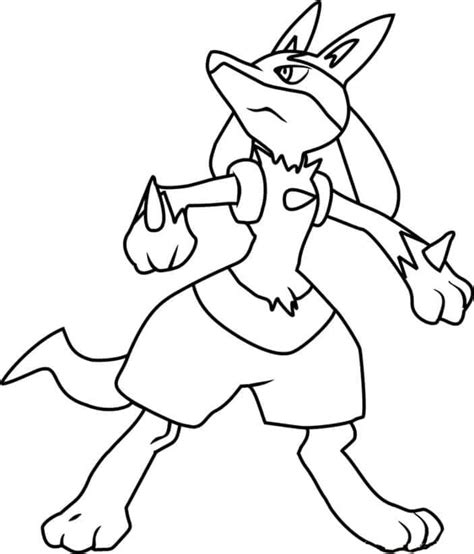 Lucario Free Printable coloring page - Download, Print or Color Online for Free