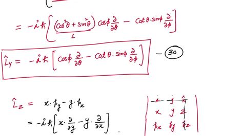 Derivation for angular momentum operator ( Lx, Ly and Lz) / M.Sc. Sem 1 - YouTube