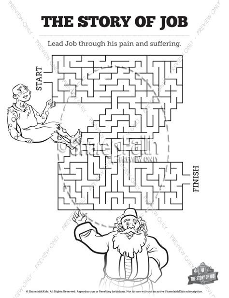 The Story of Job Bible Mazes