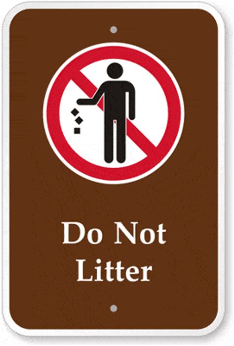 Do Not Litter Sign | Don't Litter Sign | Dornbos Sign and Safety