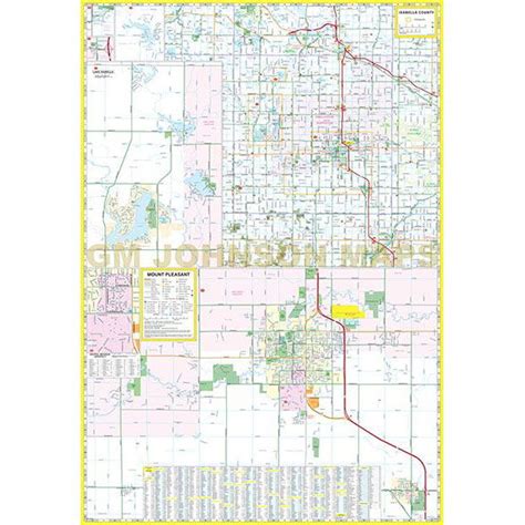 Midland / Mt Pleasant, Michigan Street Map - GM Johnson Maps