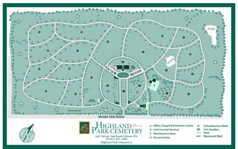 Map of Highland Park Cemetery | Highland Park Cemetery | Cole Famil...