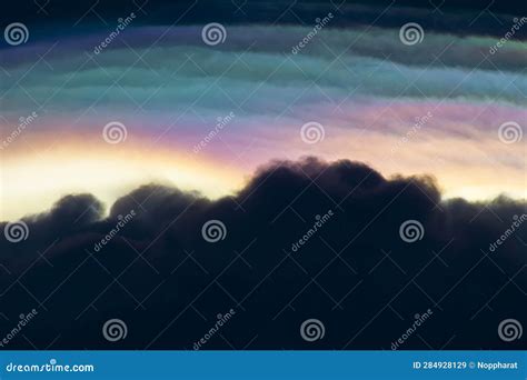 Amazing Rainbow Cloud on the Sky Stock Image - Image of scenic ...