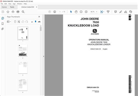 John Deere 7630 KNUCKLEBOOM LOAD Operator's Manual - PDF DOWNLOAD ...