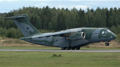 Embraer KC-390 Military Transport Aircraft Takeoff & Landing - YouTube