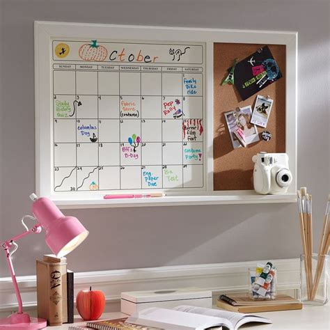 Dry-Erase Calendar Corkboard | Dry erase calendar, Room diy, Calendar