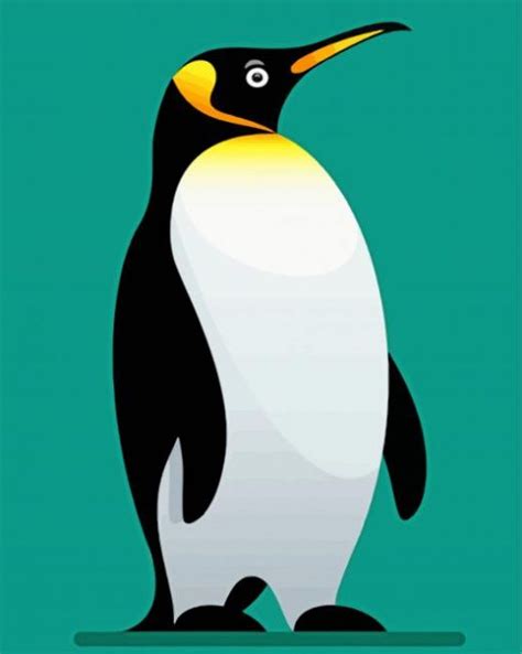 Penguin Illustration - Paint By Number - Num Paint Kit