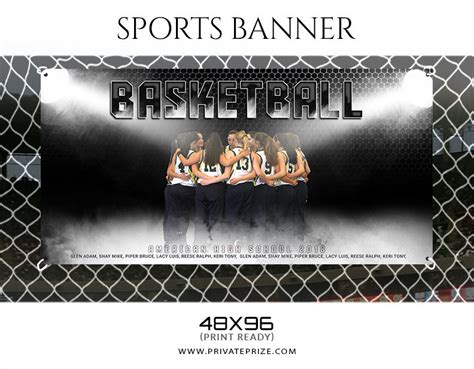 Basketball - Enliven Effects Sports Banner Photoshop Template - Photography Photoshop Template