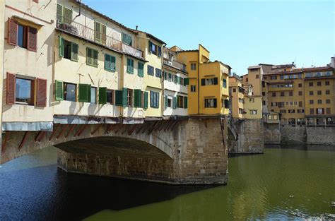 Ponte Vecchio Shops above River Arno Florence Italy Photograph by Shawn ...