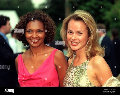 Actress Amanda Holden (R)and actress Jane Wall at the Carlton ...