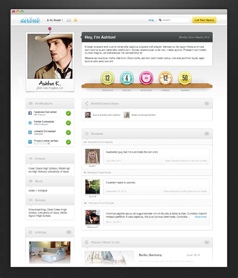 12 Mobile Facebook Profile Layout PSD Images - Facebook Page Template ...