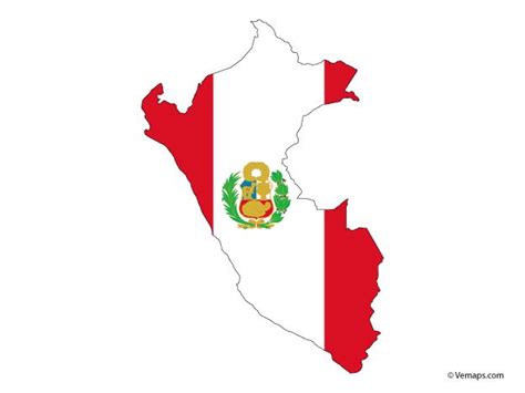 Flag Map of Peru | Free Vector Maps | Flag drawing, Peruvian flag tattoo, Flag