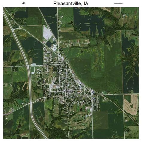 Aerial Photography Map of Pleasantville, IA Iowa