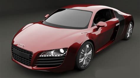 Audi R8 Sports Car 3d model Autodesk FBX,Blender,Collada files free ...