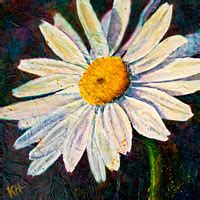 Crazy Daisy ! Acrylic painting on textured gallery canvas