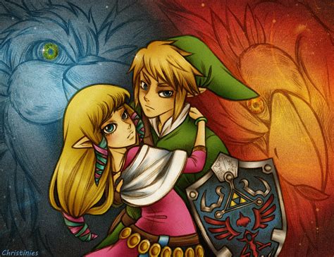 Skyward Sword: Link and Zelda by Christinies on DeviantArt