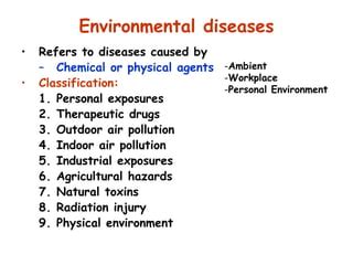 Environmental diseases: Causes, effects and prevention | PPT