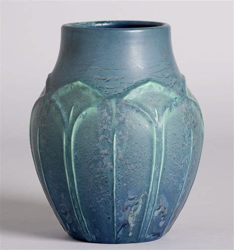 Hampshire Pottery Matte Blue Vase | California Historical Design