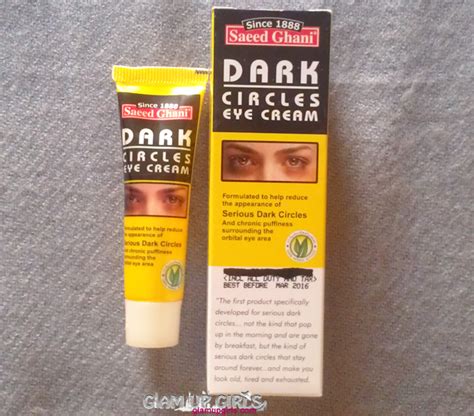 Saeed Ghani Dark Circles Eye Cream - Review | Glam up Girls