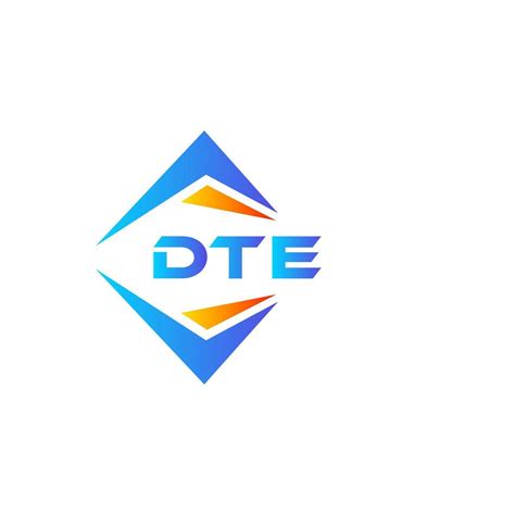 DTE abstract technology logo design on white background. DTE creative ...