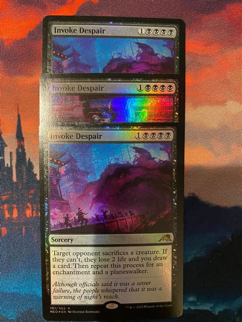 MTG Kamigawa Neon Dynasty Invoke Despair Foil x 3 | eBay