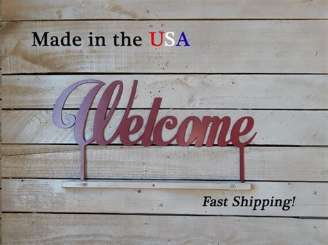 Welcome Metal Sign Metal Art Entrance Sign Metal Sign | Etsy