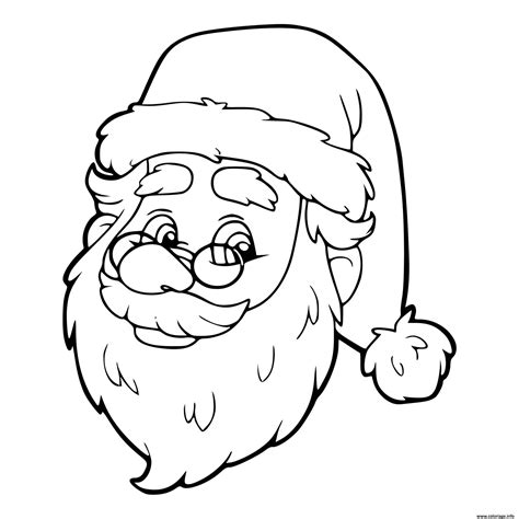 Coloriage pere noel pour les enfants de la maternelle - JeColorie.com