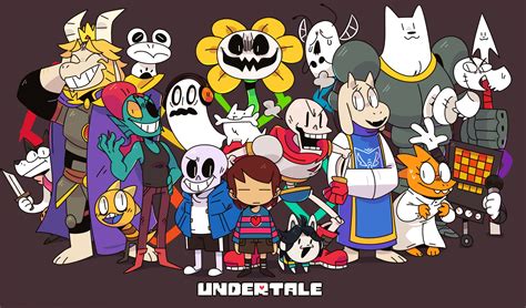 Undertale characters digital wallpaper with brown backround HD wallpaper | Wallpaper Flare