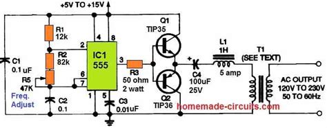 6 Best IC 555 Inverter Circuits Explored - Homemade Circuit Projects