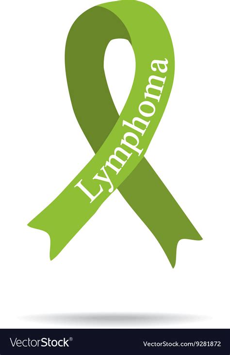 Cancer ribbon lymphoma international day Vector Image