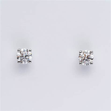 Lab Grown Brilliant Diamond Earrings, Platinum Earrings - McCalls Jewellers (en-GB)