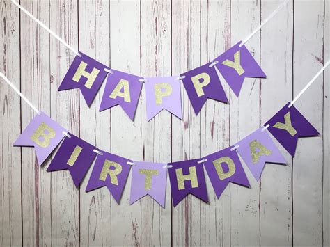 Purple Birthday Banner 1st Birthday Banner 1st Birthday | Etsy