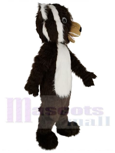 Brown and White Badger Mascot Costume Animal