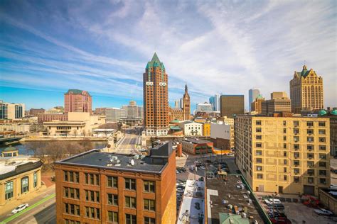 Downtown skyline with Buildings in Milwaukee USA 2169671 Stock Photo at ...