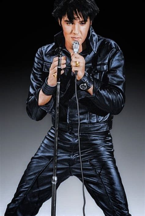 Elvis Presley in “Iconic” Black Leather outfits, Burbank, CA in June ...