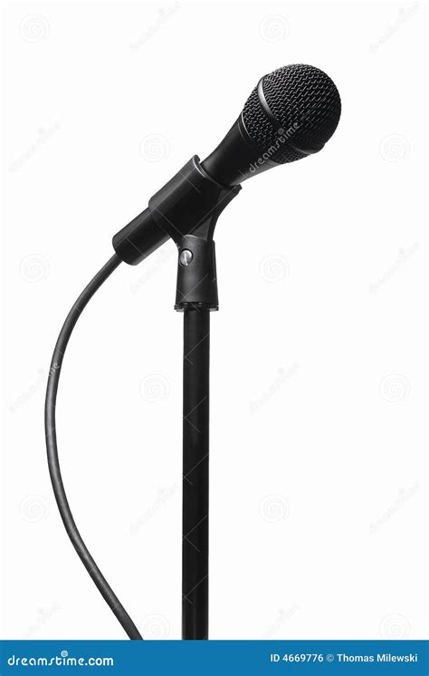 Classic Black Microphone On Stand Royalty Free Stock Image - Image: 4669776