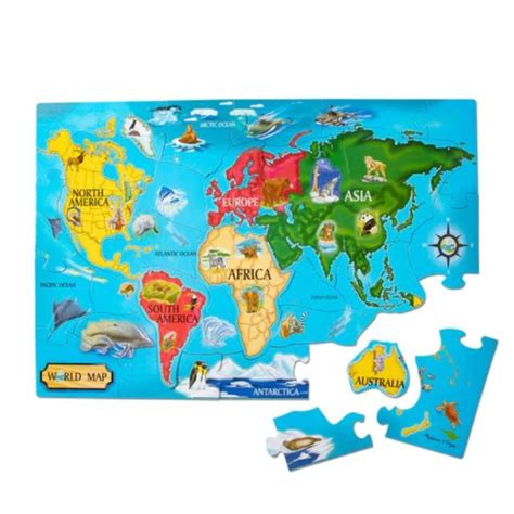 World Map Floor Puzzle - Toys & Co. - Melissa & Doug