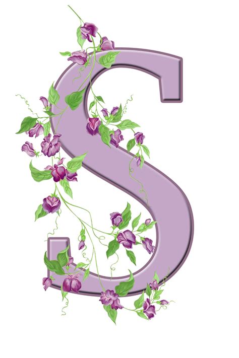 Letter S Floral Initial Free Stock Photo - Public Domain Pictures