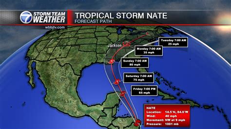 Tropical Storm Nate Heading in Our Direction - WBBJ TV