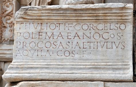 Ephesus, Library of Celsus, Latin inscription - Livius