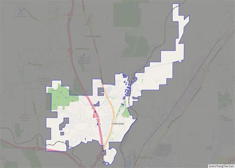 Map of Fultondale city